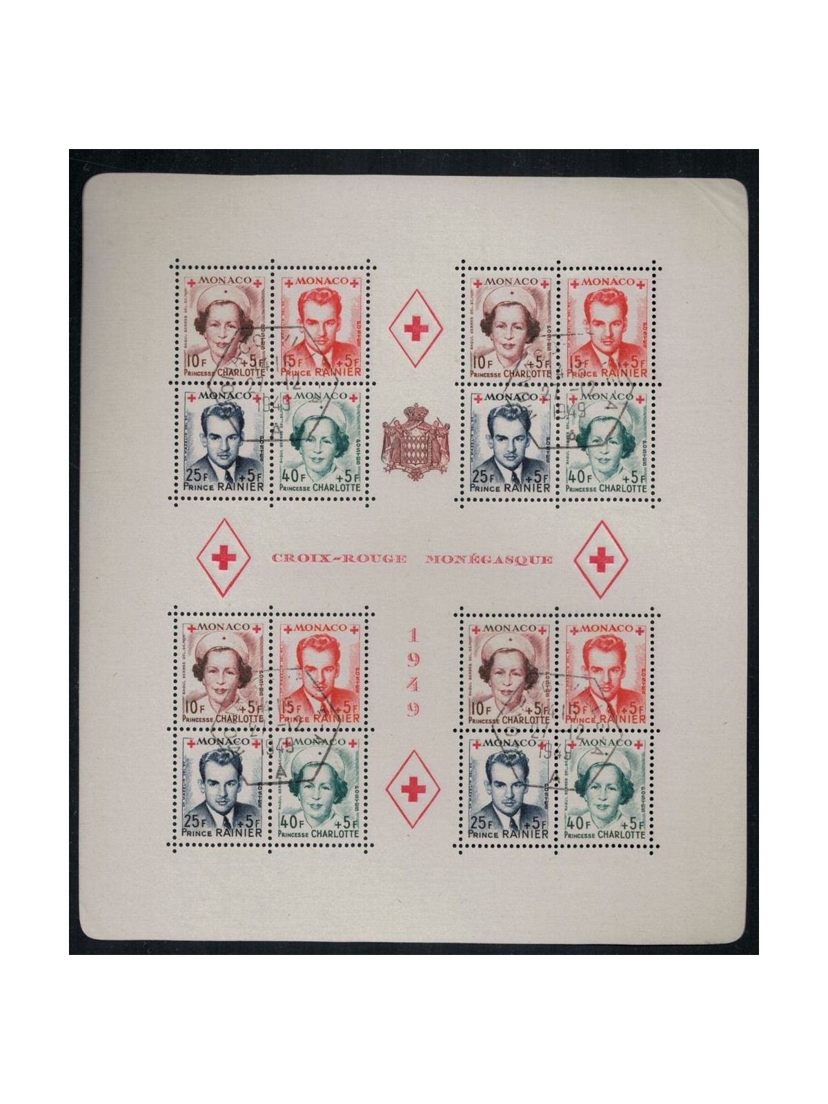 MONACO 1949 A profitto della Croce Rossa BF us