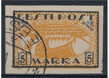 ESTONIA 1919 Variety, 5m black and orange yellow us ©