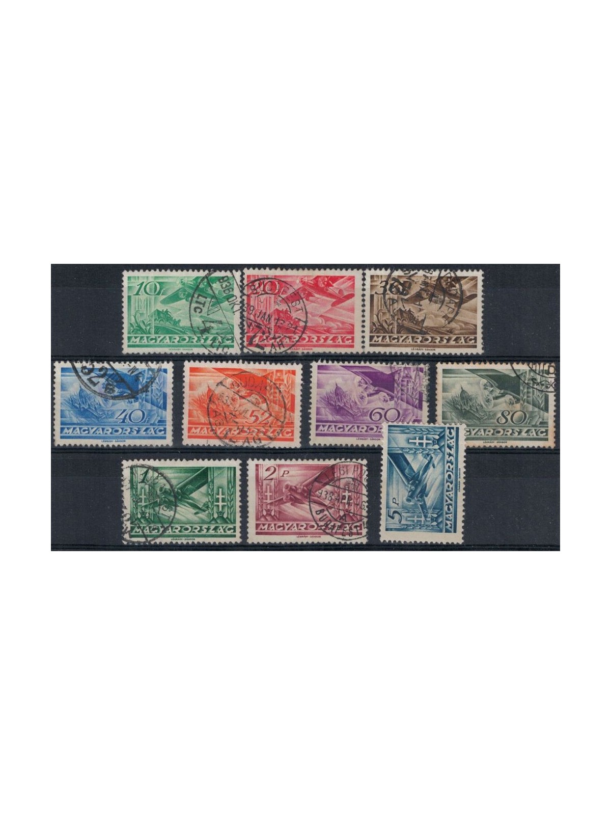 HUNGARY 1936 Airmail 10v us