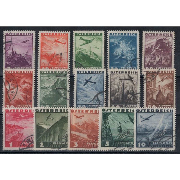 AUSTRIA 1935 Airmail 15v us
