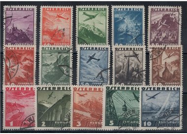 AUSTRIA 1935 Airmail 15v us