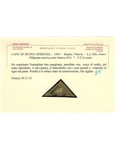 CAPO DI BUONA SPERANZA 1855 6p lilla chiaro us ©