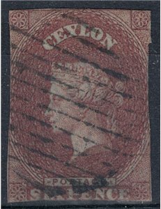 CEYLON 1857-59 Queen Victoria 6p brown lilac us ©