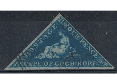 CAPE OF GOOD HOPE 1853 4p blue us