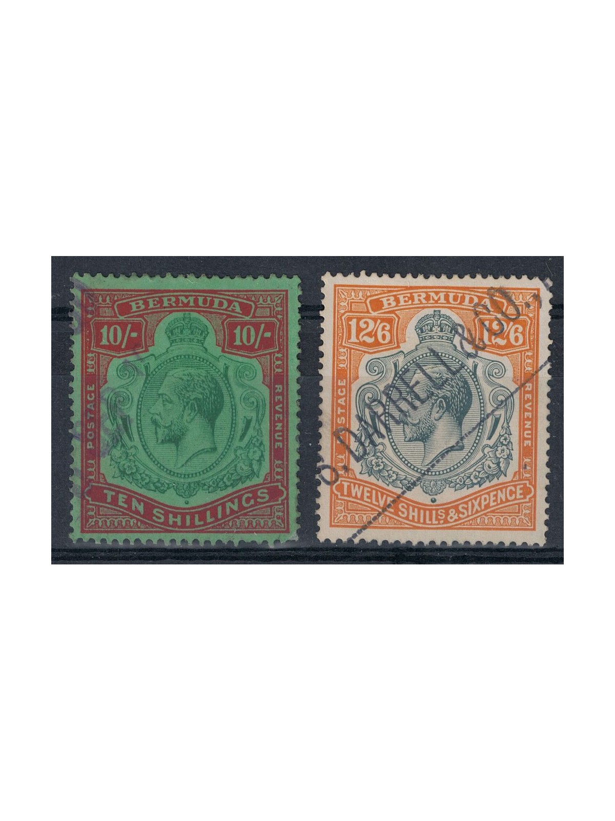 BERMUDA 1922-34 Giorgio V 10p+12/6 2v us