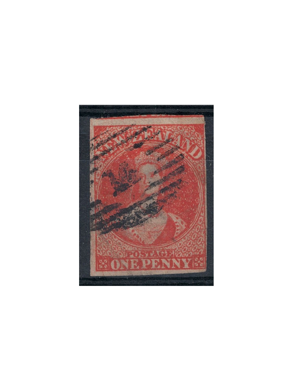 NEW ZEALAND 1863 1p vermilion us ©