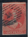 NUOVA ZELANDA 1863 1p vermiglione  us ©