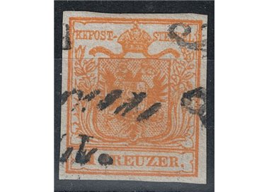 AUSTRIA 1850 Aquila bicipite 1 Kreuzer giallo us