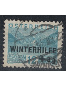 AUSTRIA 1933 Soccorso invernale 12+3 g. azzurro chiaro us