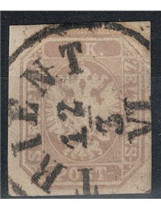 AUSTRIA 1863 Newspaper stamps 1.05 kreuzer brown grey us