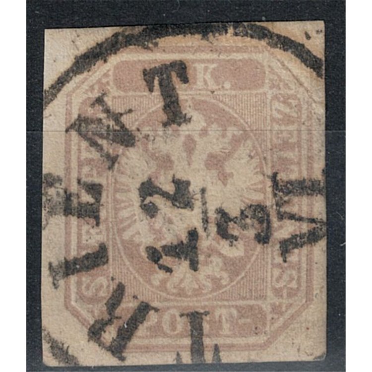 AUSTRIA 1863 Newspaper stamps 1.05 kreuzer brown grey us