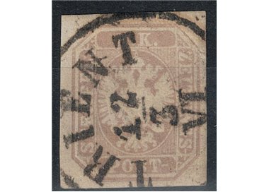 AUSTRIA 1863 Francobolli per giornali 1,05 kreuzer bruno grigio us