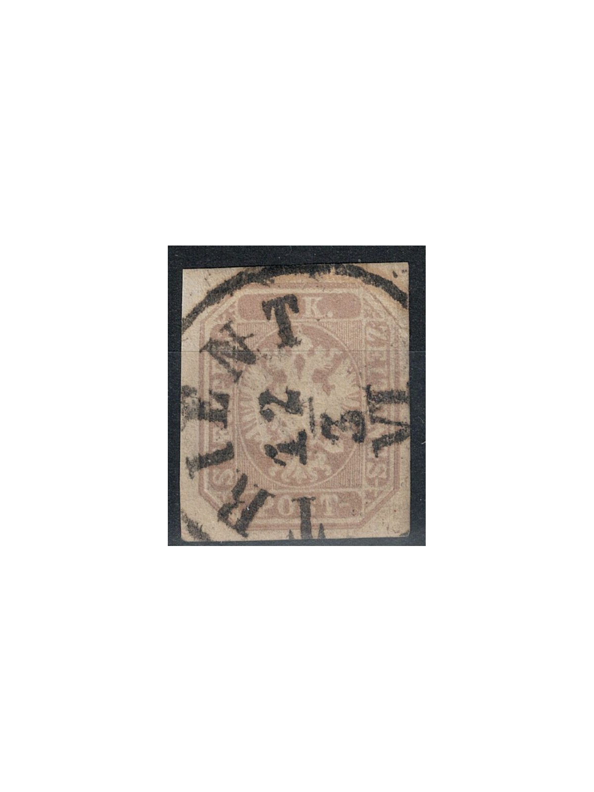 AUSTRIA 1863 Newspaper stamps 1.05 kreuzer brown grey us