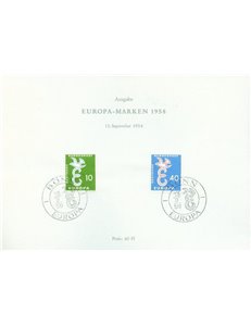 GERMANIA BRD 1958 Europa, Sonderblatt FDC 2v us
