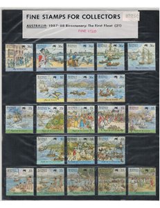 AUSTRALIA 1987-88 Bicentenary, the first fleet 21v us