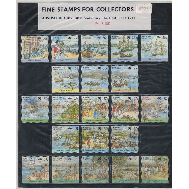 AUSTRALIA 1987-88 Bicentenary, the first fleet 21v us