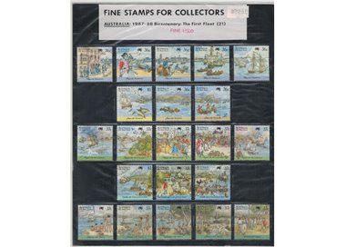 AUSTRALIA 1987-88 Bicentenary, the first fleet 21v us
