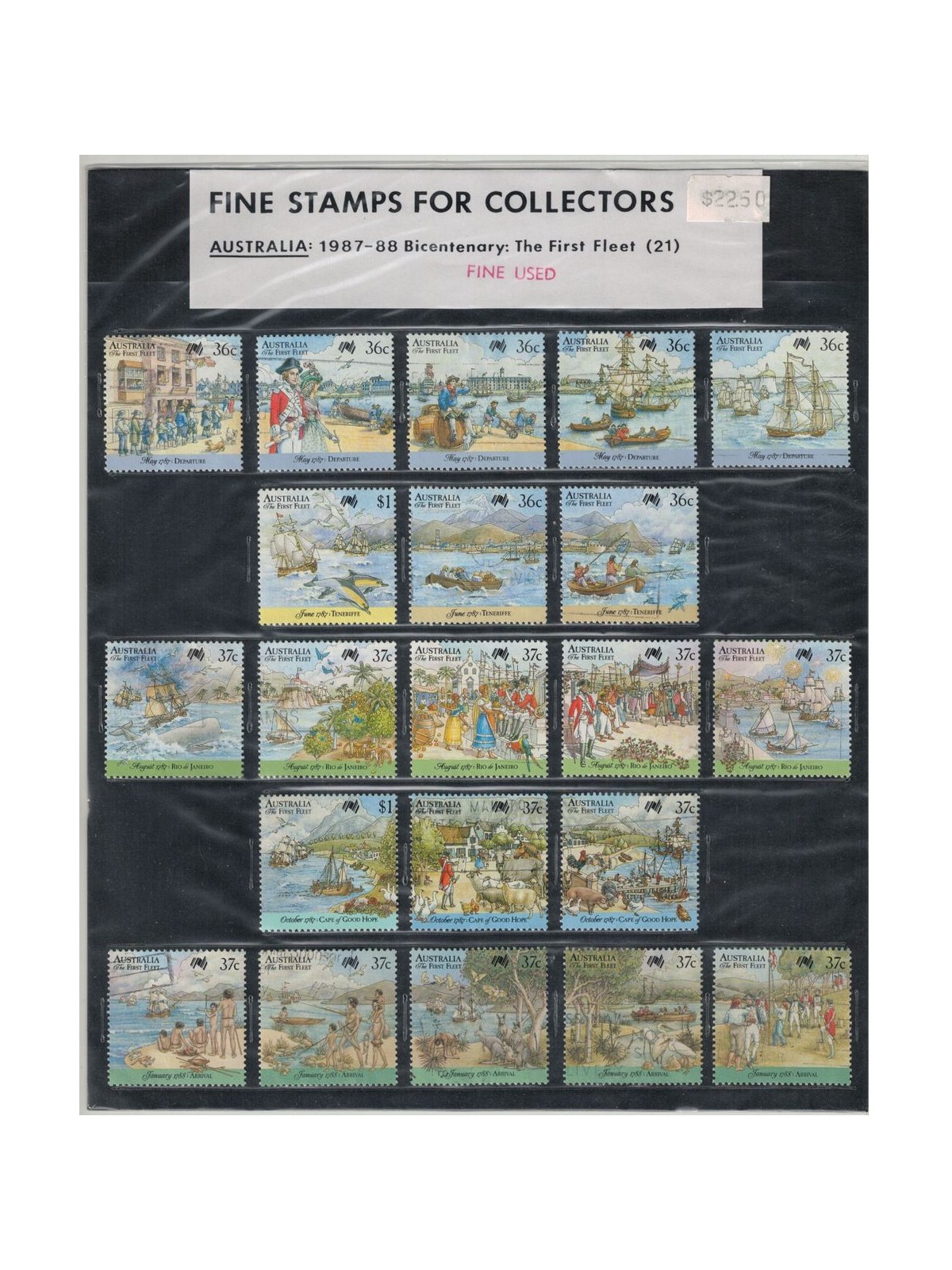 AUSTRALIA 1987-88 Bicentenary, the first fleet 21v us