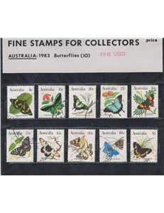 AUSTRALIA 1983 Farfalle 10v us