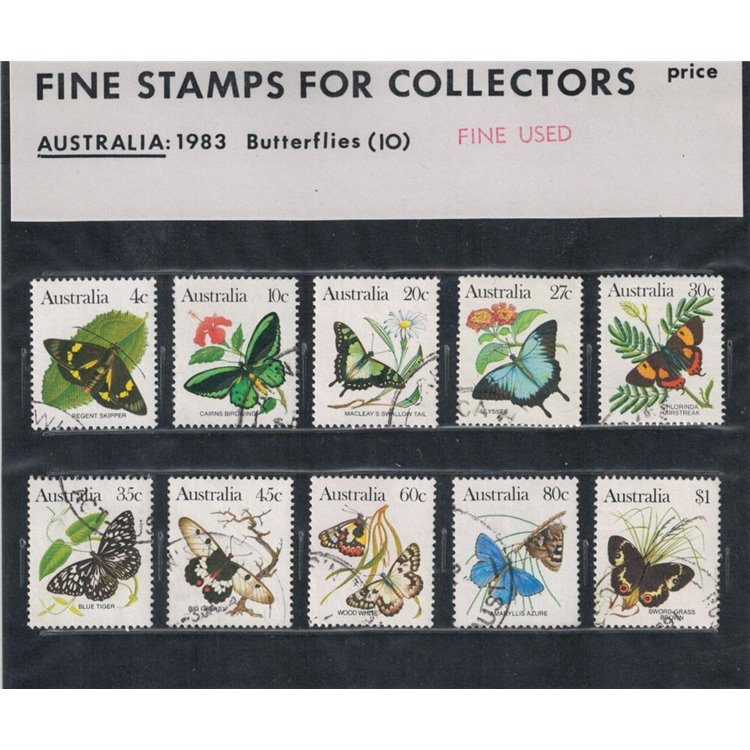 AUSTRALIA 1983 Butterflies 10v us