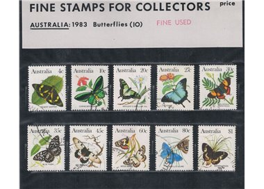 AUSTRALIA 1983 Butterflies 10v us