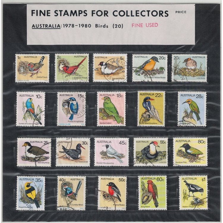 AUSTRALIA 1978-80 Ordinary Series, Birds 20v us