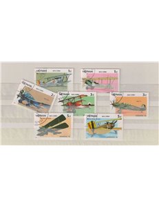 VIETNAM 1986 Esposizione internazionale Vancouver, aerei 7v us