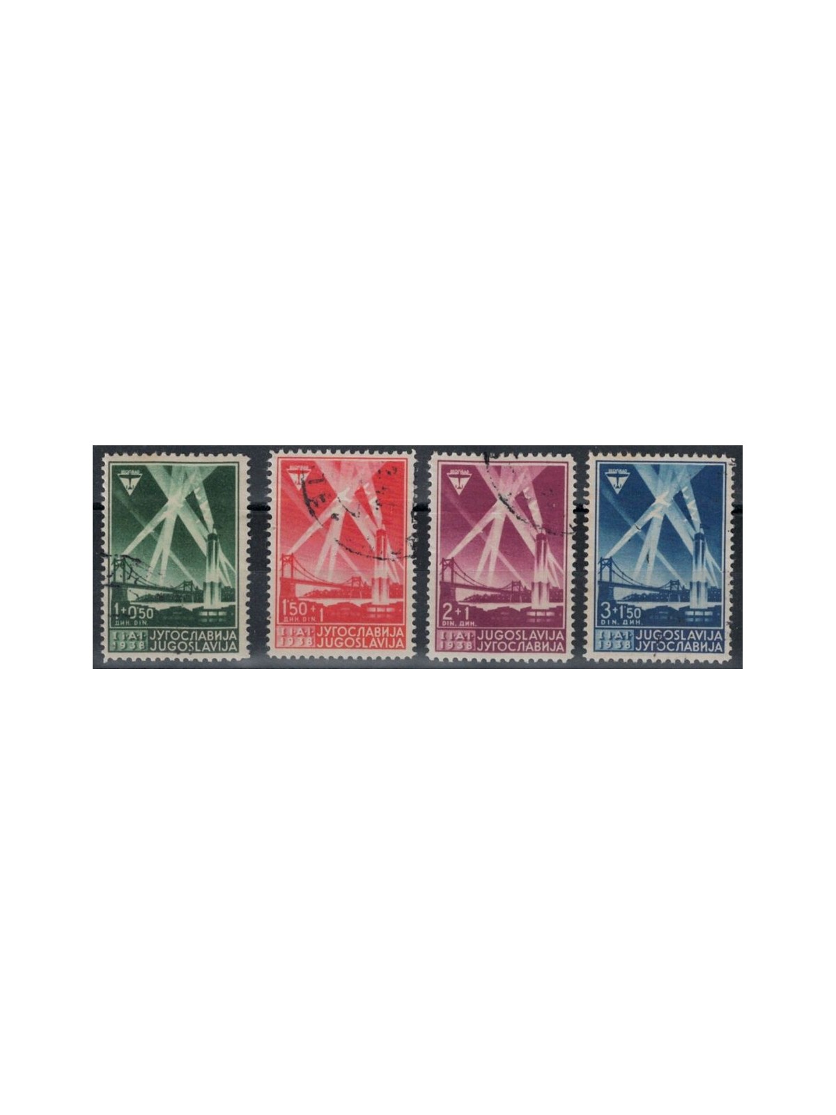 YUGOSLAVIA 1938 Pro Aero club 4v us