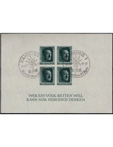 GERMANIA REICH 1937 Esposizione francobollo tedesco BF us