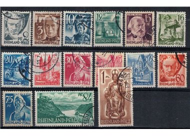 RHINELAND PALATINATE (WESTERN FRENCH) 1947 Views 15v us