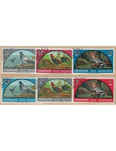SHARJAH 1965 Uccelli 6v us