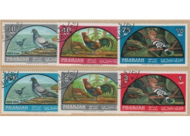 SHARJAH 1965 Uccelli 6v us