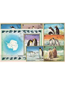 UMM AL QIWAIN 1972 Penguins 6v + 1 s/s us