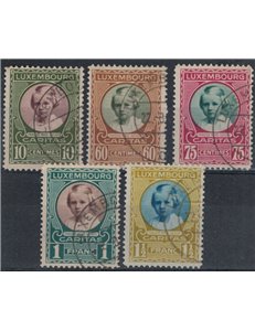 LUSSEMBURGO 1927 Caritas, pro infanzia 5v us