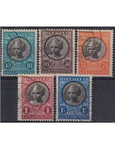 LUXEMBOURG 1928 Caritas, pro infanzia 5v us