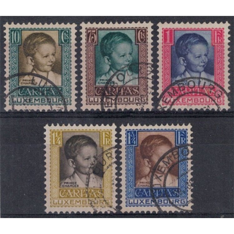 LUXEMBOURG 1930 Caritas, pro infanzia 5v us