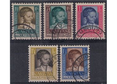 LUXEMBOURG 1930 Caritas, pro infanzia 5v us