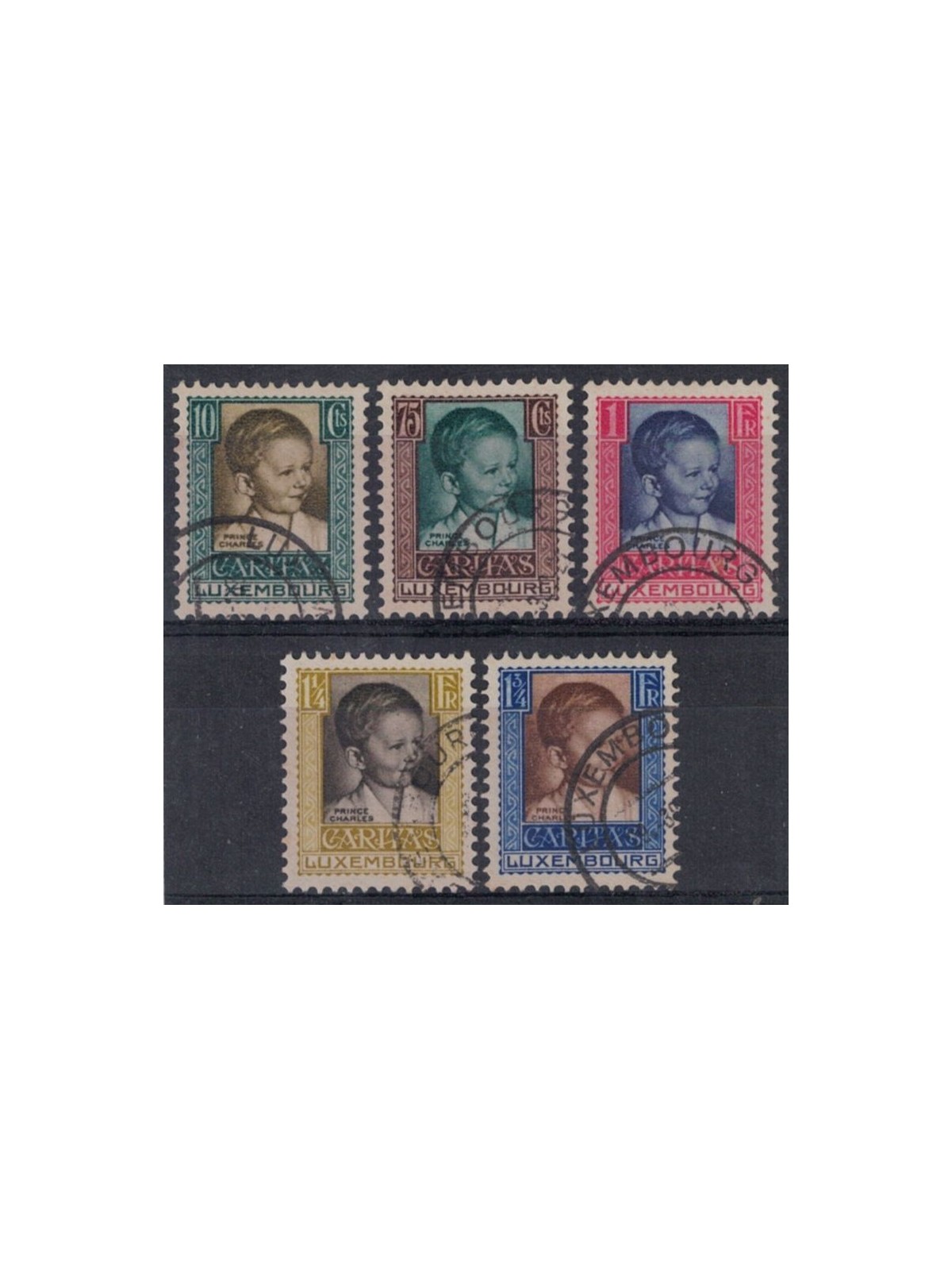 LUXEMBOURG 1930 Caritas, pro infanzia 5v us