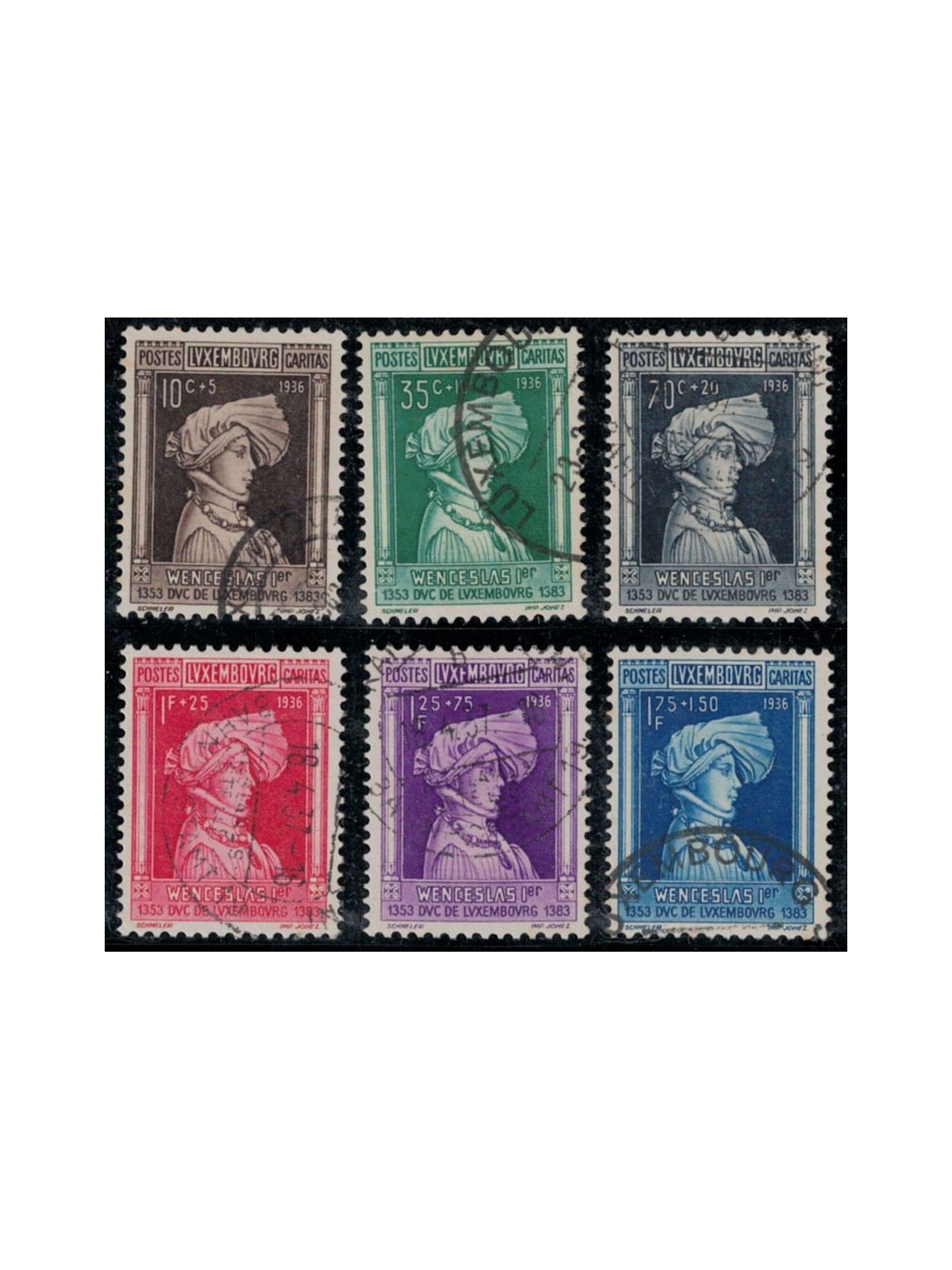 LUXEMBOURG 1936 Caritas, pro infanzia 6v us
