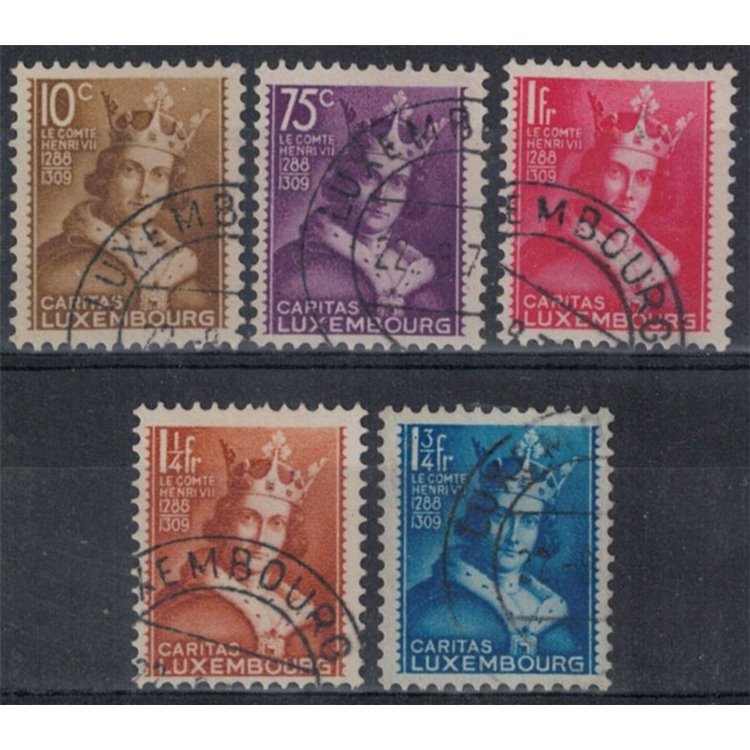 LUSSEMBURGO 1933 Caritas, pro infanzia 5v us