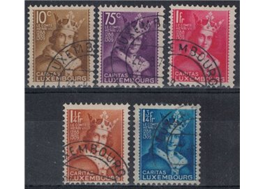 LUXEMBOURG 1933 Caritas, pro infanzia 5v us