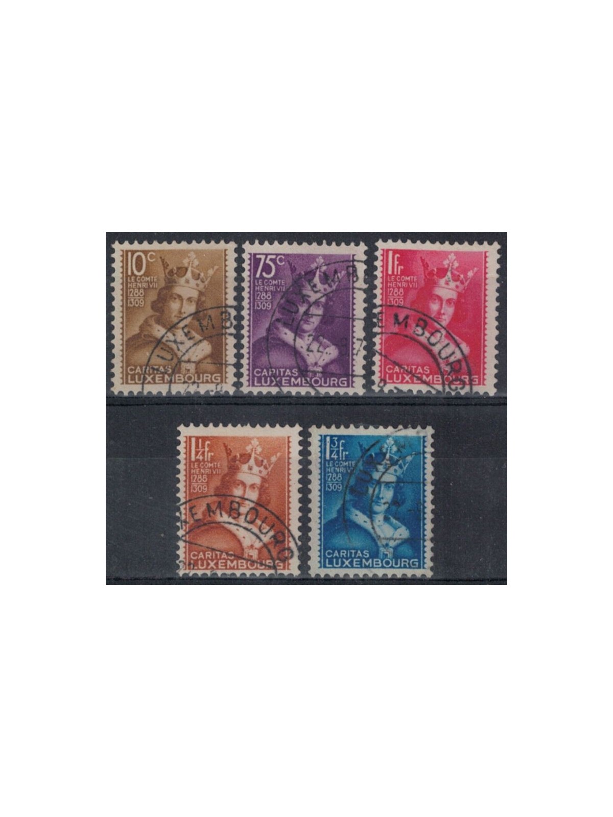 LUXEMBOURG 1933 Caritas, pro infanzia 5v us