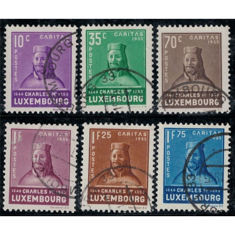 LUXEMBOURG 1935 Caritas, pro infanzia 6v us