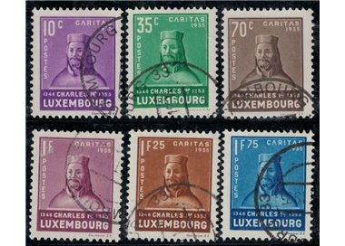 LUXEMBOURG 1935 Caritas, pro infanzia 6v us