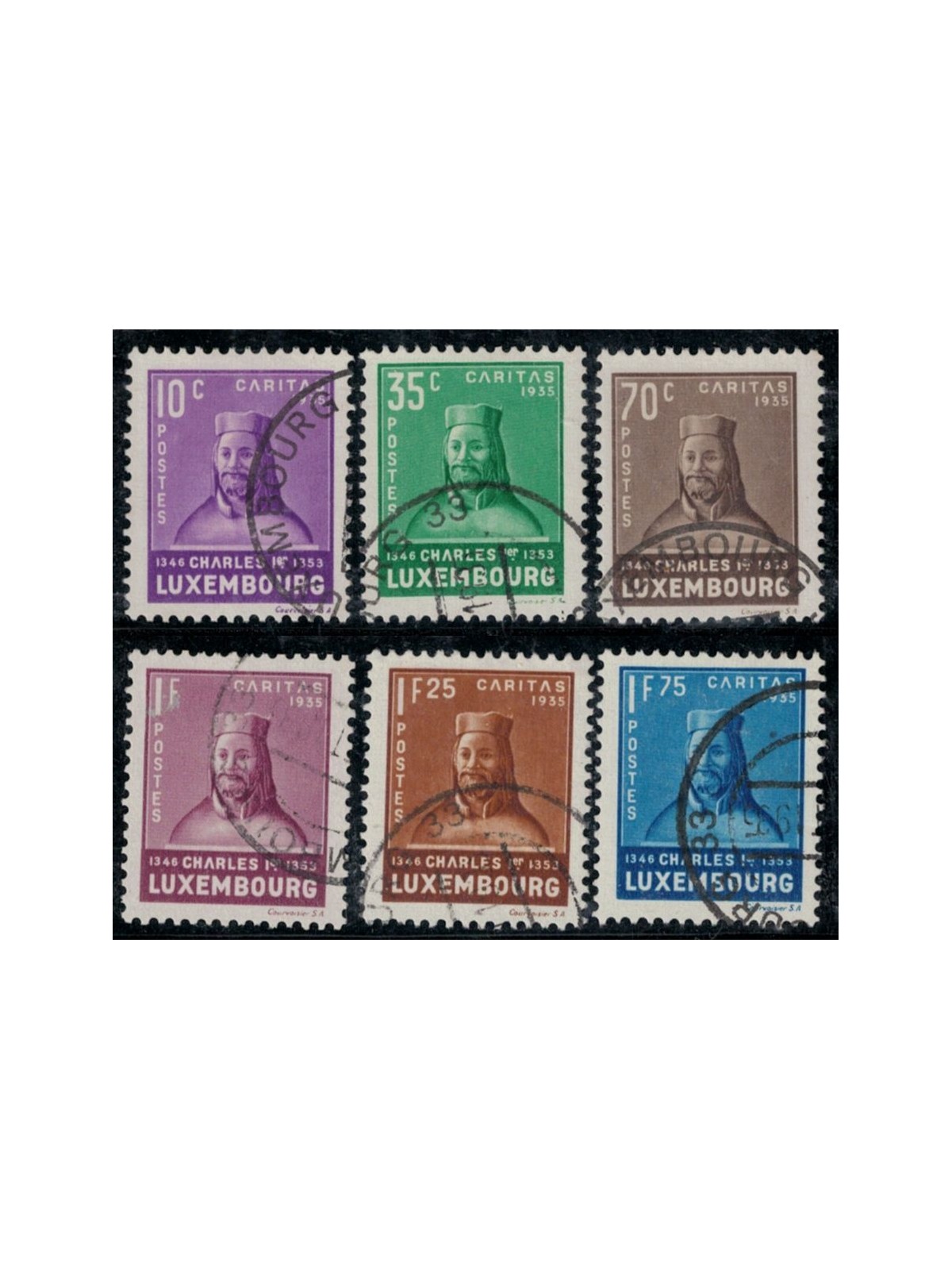 LUXEMBOURG 1935 Caritas, pro infanzia 6v us