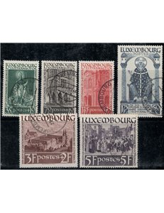 LUSSEMBURGO 1938 Centenario della morte di San Willibrord 6v us