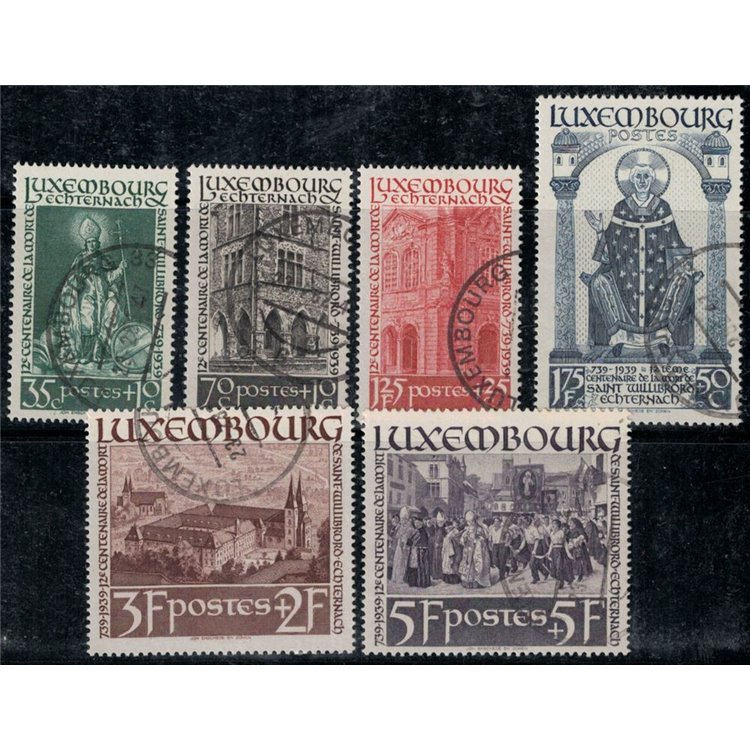 LUXEMBOURG 1938 Centenary of the death of Saint Willibrord 6v us