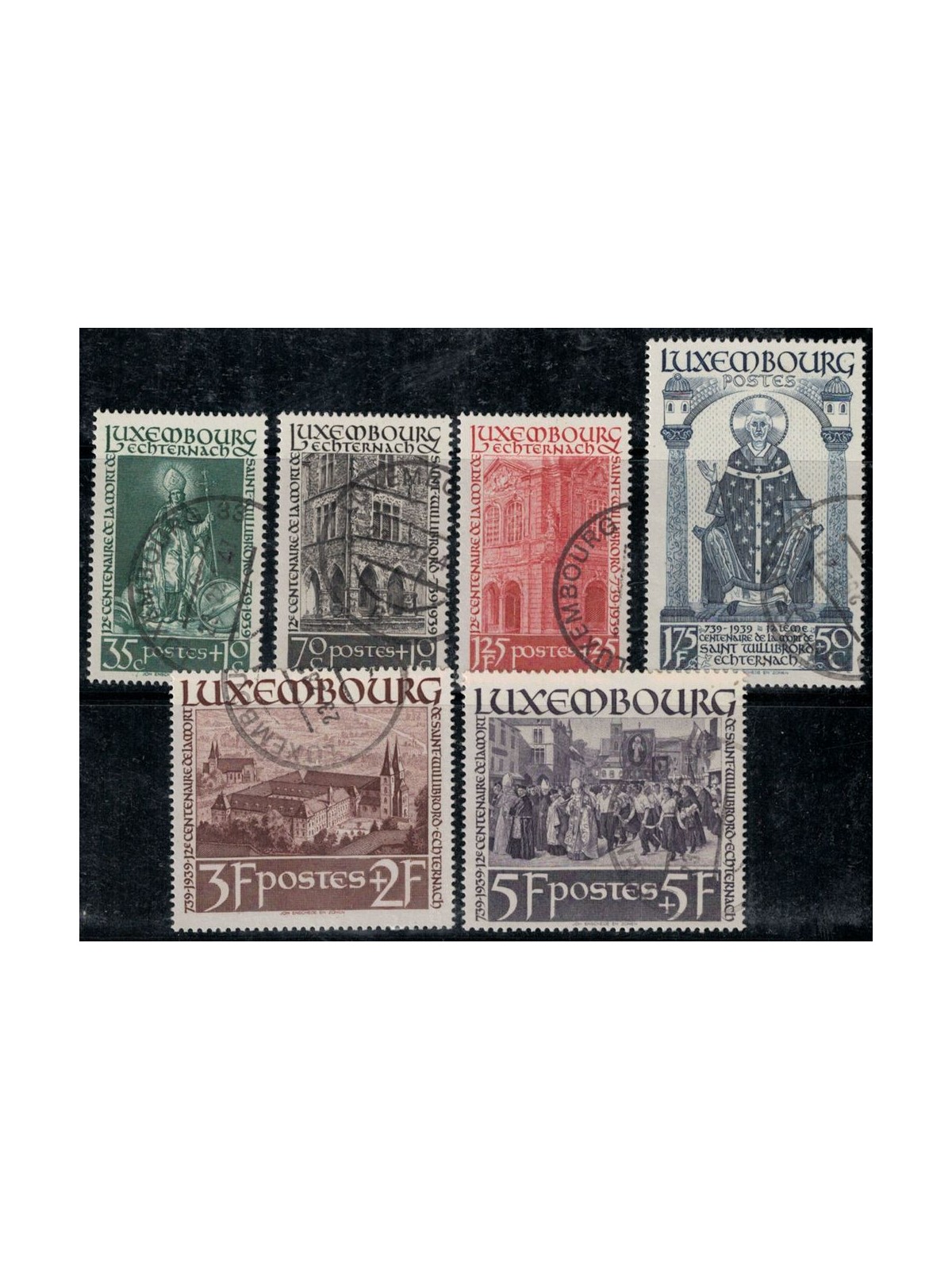 LUXEMBOURG 1938 Centenary of the death of Saint Willibrord 6v us