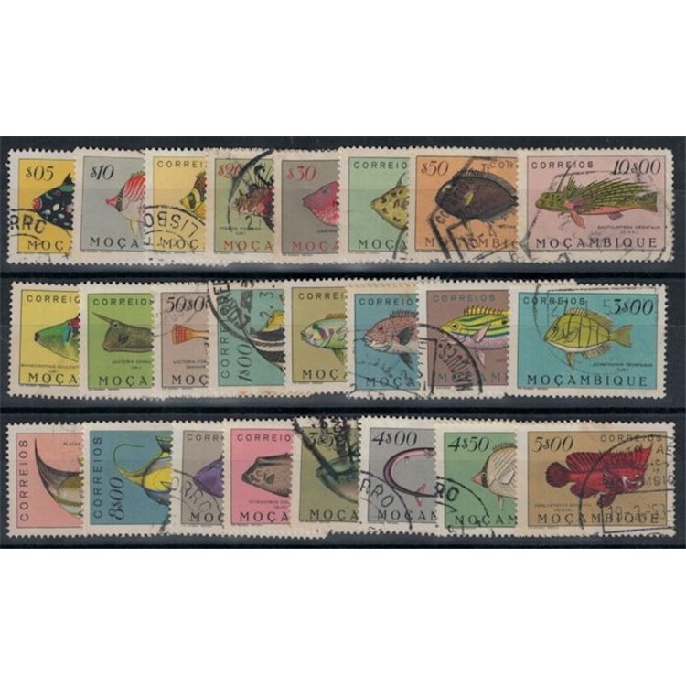 MOZAMBICO 1951 Serie ordinaria, pesci 24v us