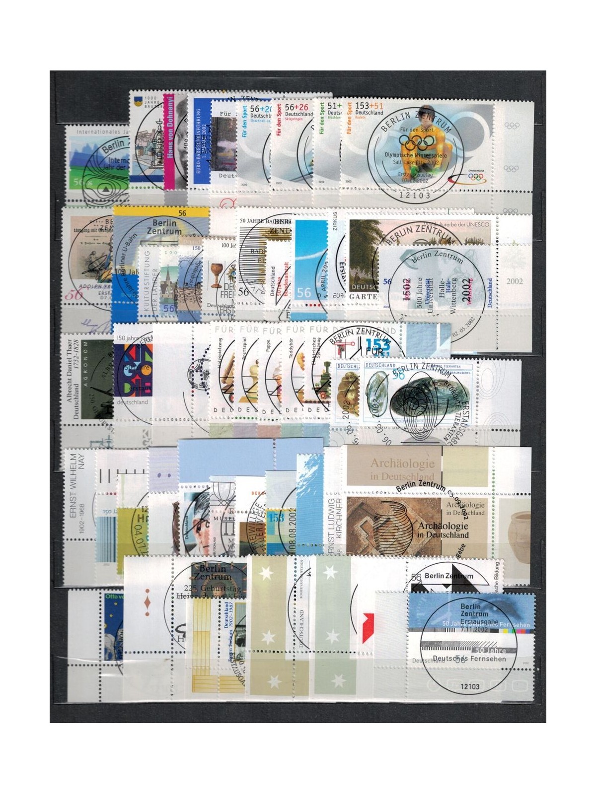 GERMANIA BRD 2002 Annata completa 64v + 2 BF us apg
